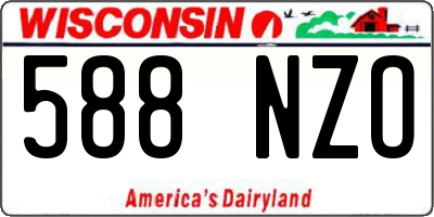 WI license plate 588NZO