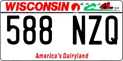 WI license plate 588NZQ