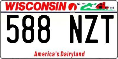 WI license plate 588NZT