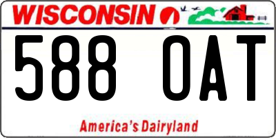 WI license plate 588OAT