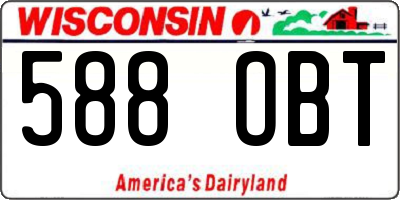 WI license plate 588OBT