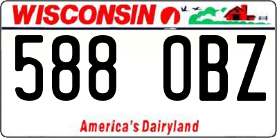WI license plate 588OBZ