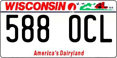 WI license plate 588OCL