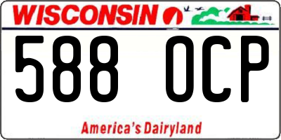 WI license plate 588OCP