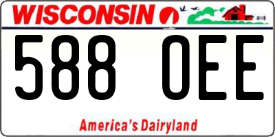 WI license plate 588OEE