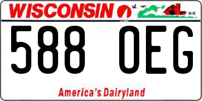 WI license plate 588OEG