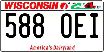 WI license plate 588OEI
