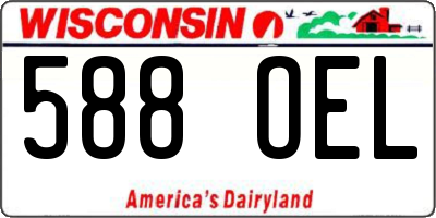 WI license plate 588OEL