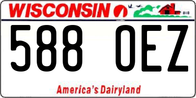 WI license plate 588OEZ
