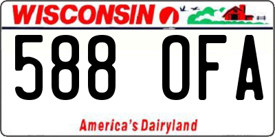 WI license plate 588OFA