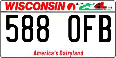 WI license plate 588OFB