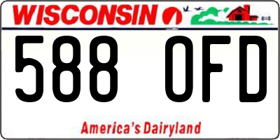 WI license plate 588OFD