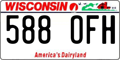WI license plate 588OFH