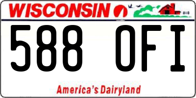 WI license plate 588OFI