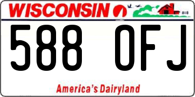 WI license plate 588OFJ