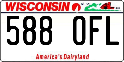 WI license plate 588OFL