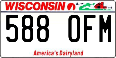WI license plate 588OFM