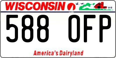 WI license plate 588OFP