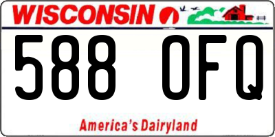 WI license plate 588OFQ