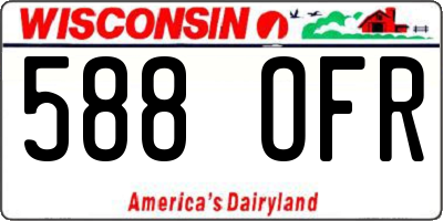 WI license plate 588OFR