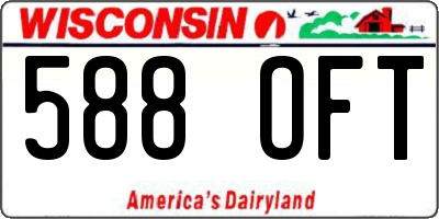 WI license plate 588OFT