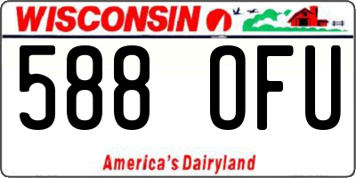 WI license plate 588OFU