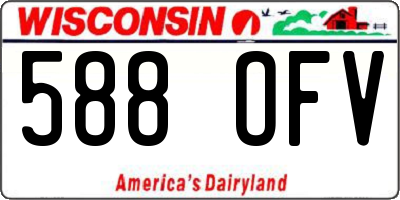 WI license plate 588OFV