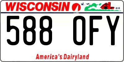WI license plate 588OFY