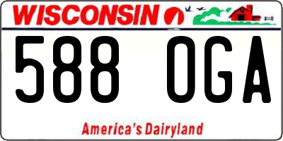 WI license plate 588OGA