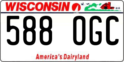 WI license plate 588OGC