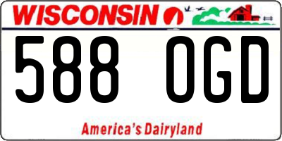 WI license plate 588OGD
