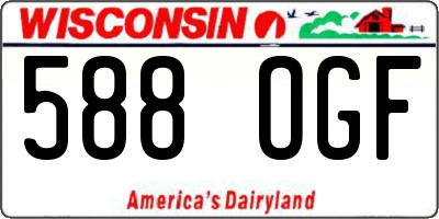 WI license plate 588OGF