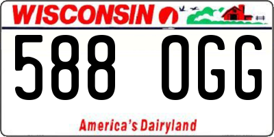 WI license plate 588OGG