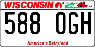 WI license plate 588OGH