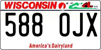 WI license plate 588OJX