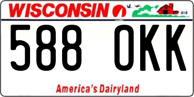 WI license plate 588OKK