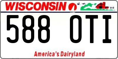 WI license plate 588OTI