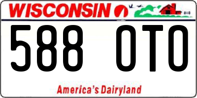 WI license plate 588OTO