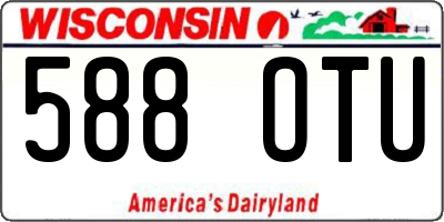 WI license plate 588OTU