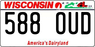 WI license plate 588OUD