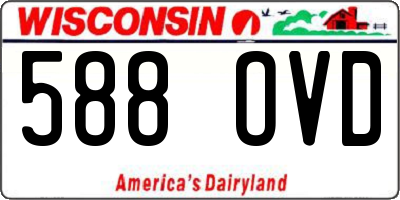 WI license plate 588OVD