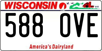 WI license plate 588OVE