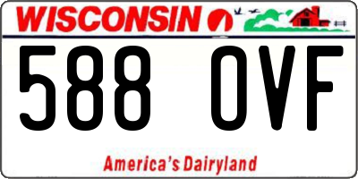 WI license plate 588OVF