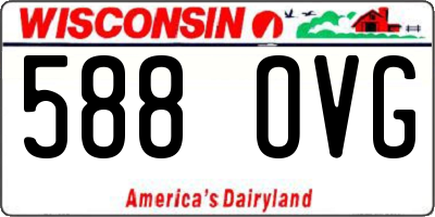 WI license plate 588OVG