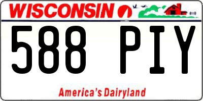 WI license plate 588PIY
