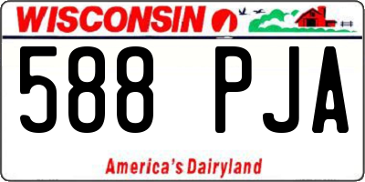 WI license plate 588PJA