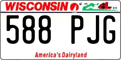 WI license plate 588PJG