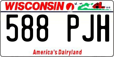 WI license plate 588PJH