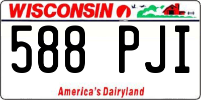 WI license plate 588PJI