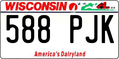 WI license plate 588PJK